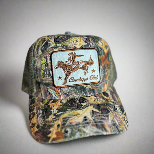 Camo Cowboy Club Trucker