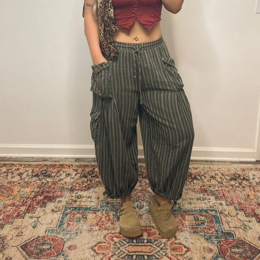 Striped Cargo Pants