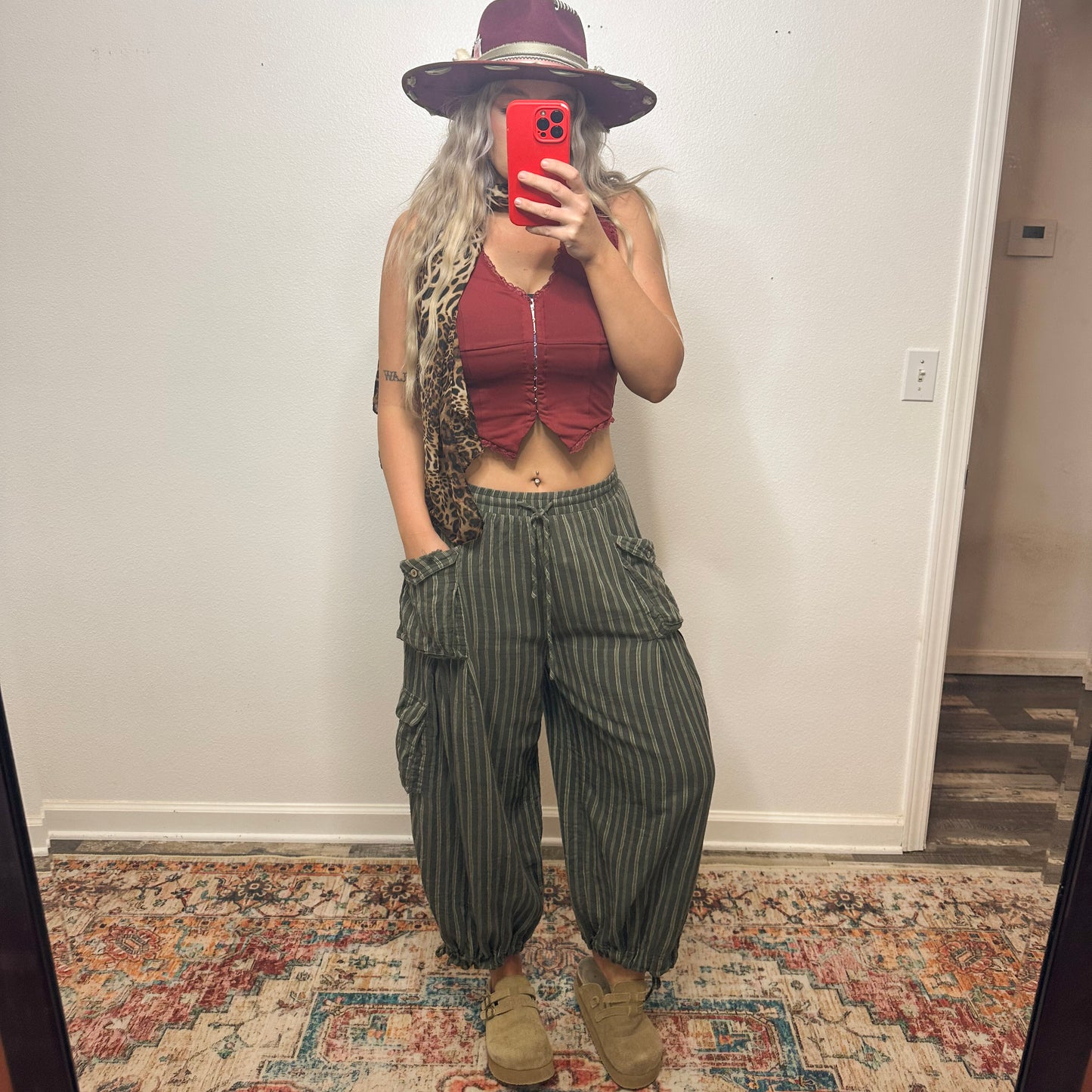Striped Cargo Pants
