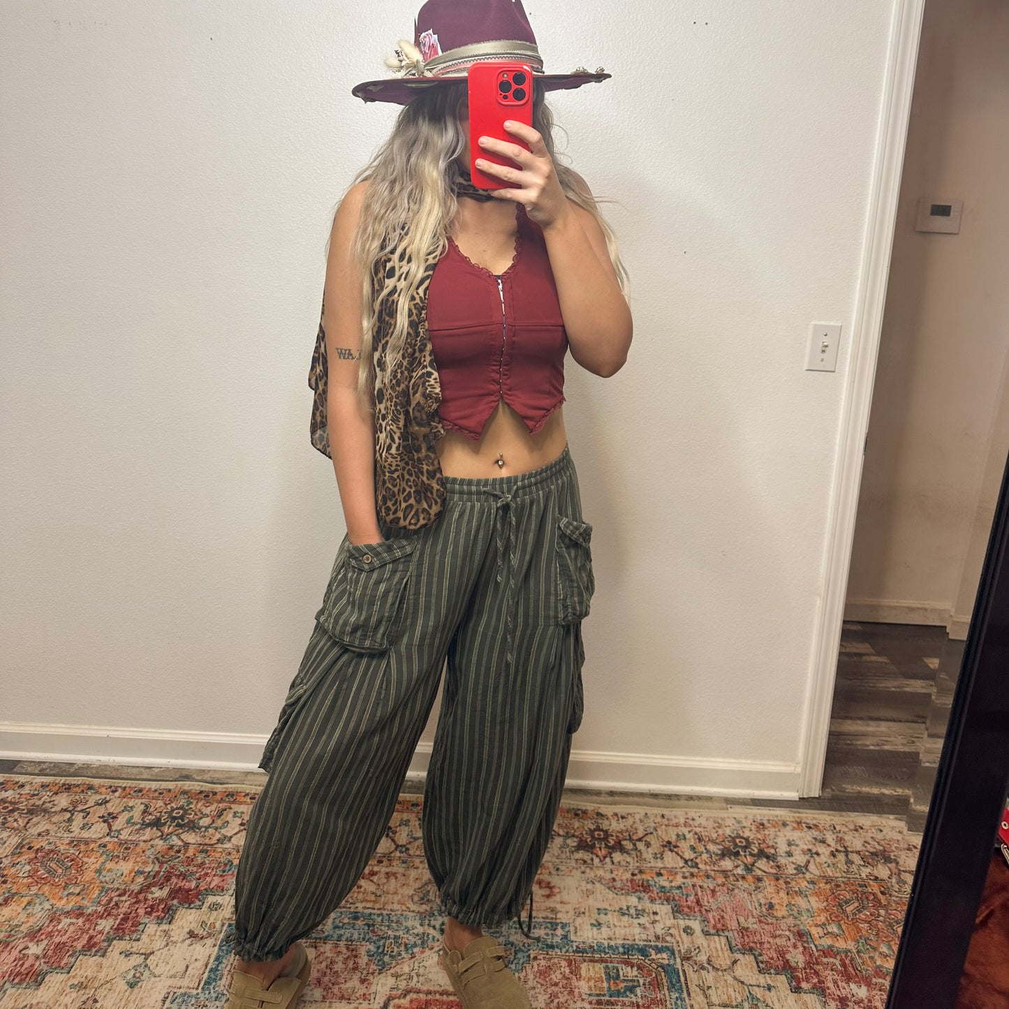 Striped Cargo Pants