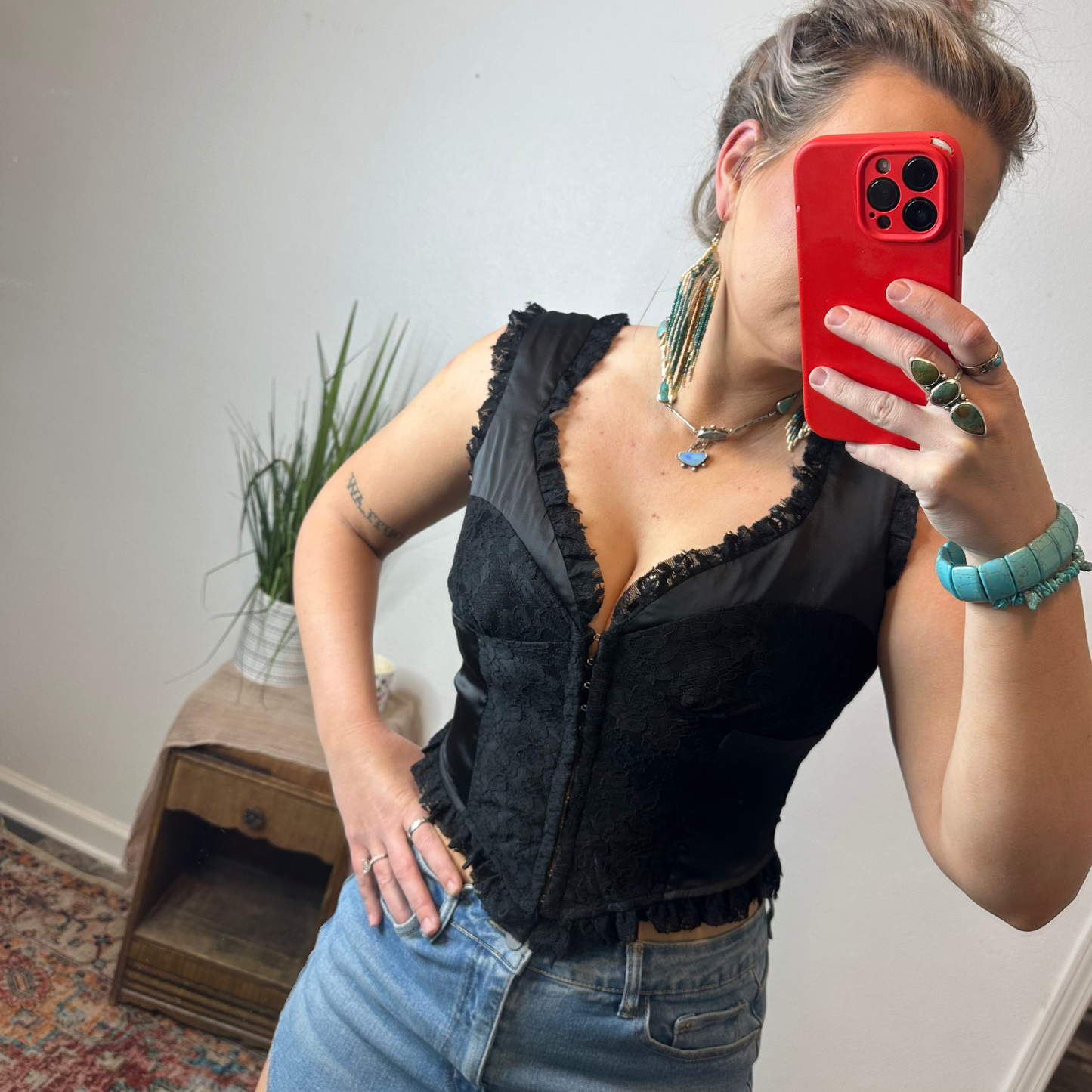 Satin Corset Top