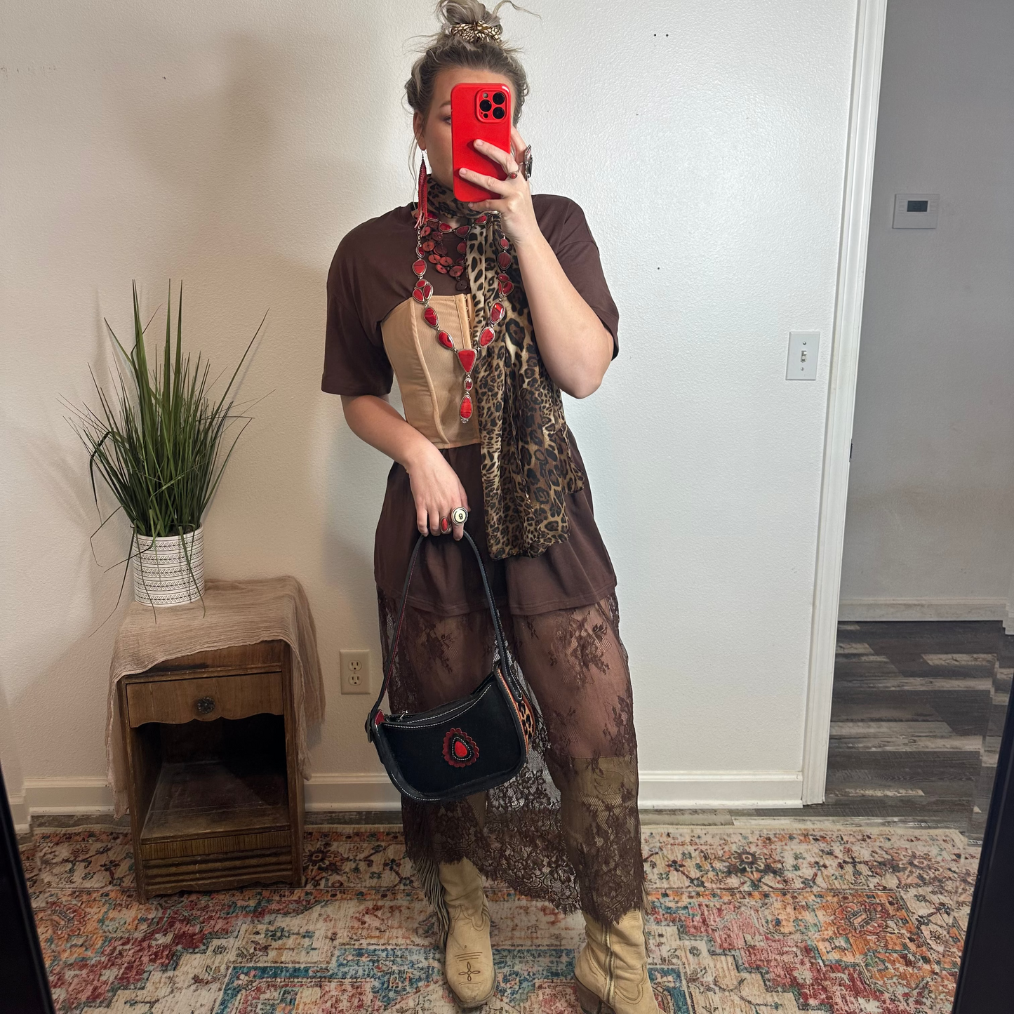 T-Shirt Dress in Chocolate