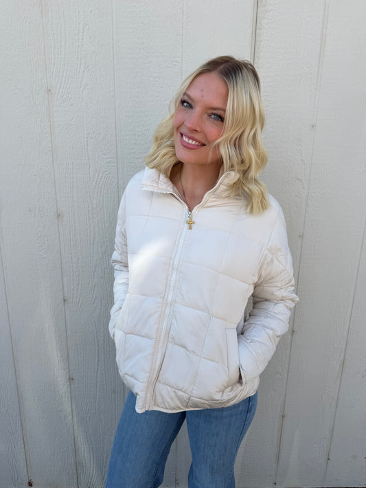 Ecru Puffer Jacket